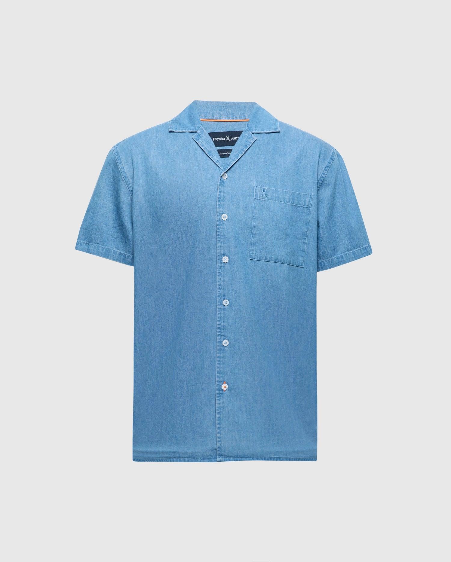 MENS KERVIN LIGHTWEIGHT DENIM WOVEN SHIRT - B6Q467F200 Male Product Image