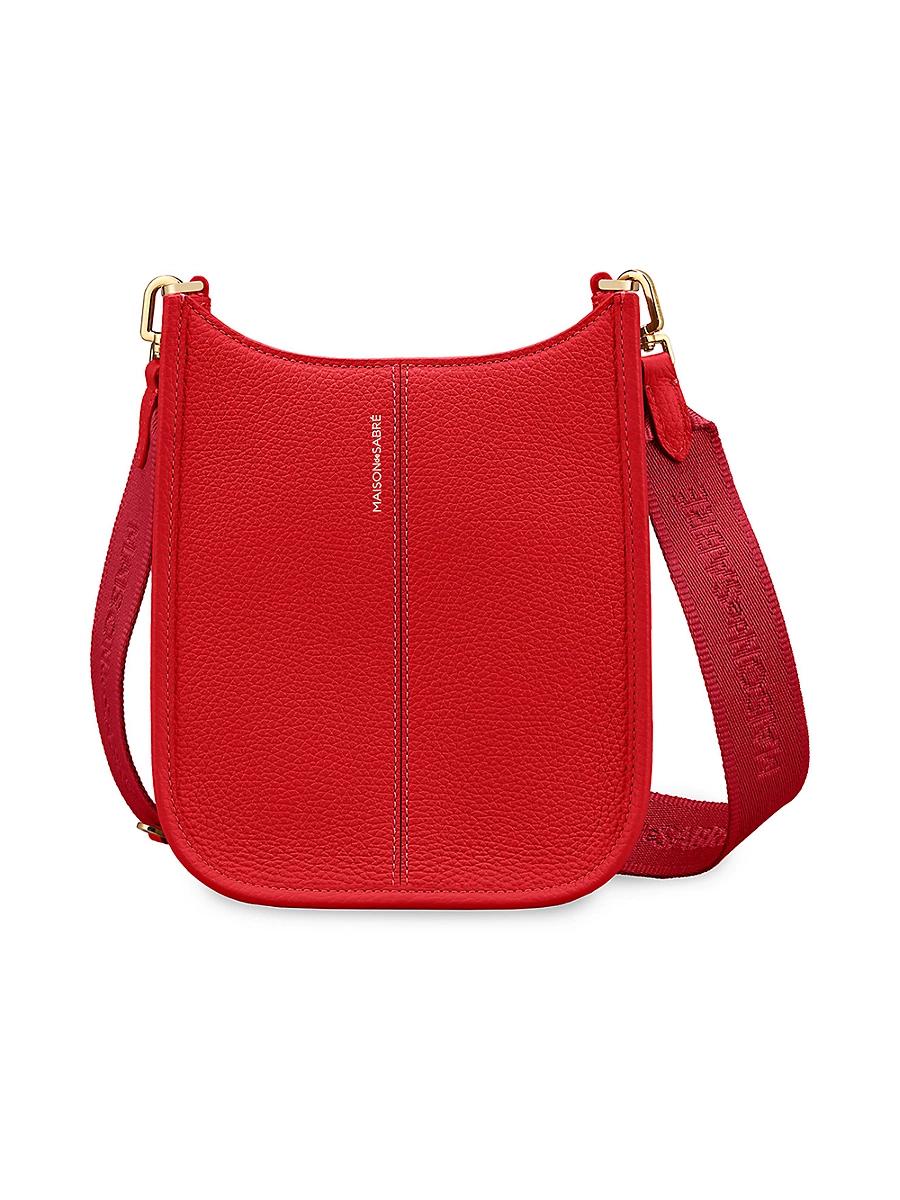 Womens Mini Leather Saddle Bag Product Image