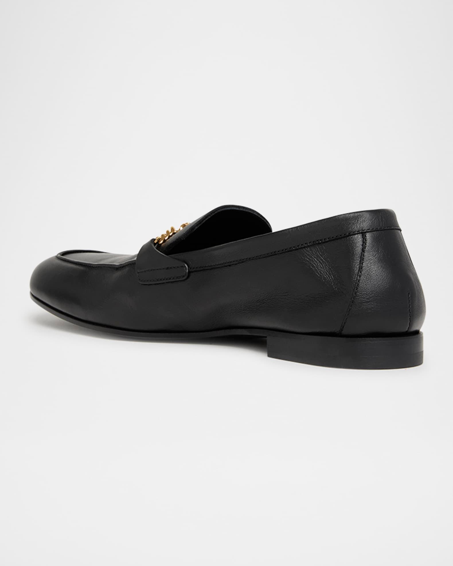 Men's Leather Medusa-Chain Loafers Product Image