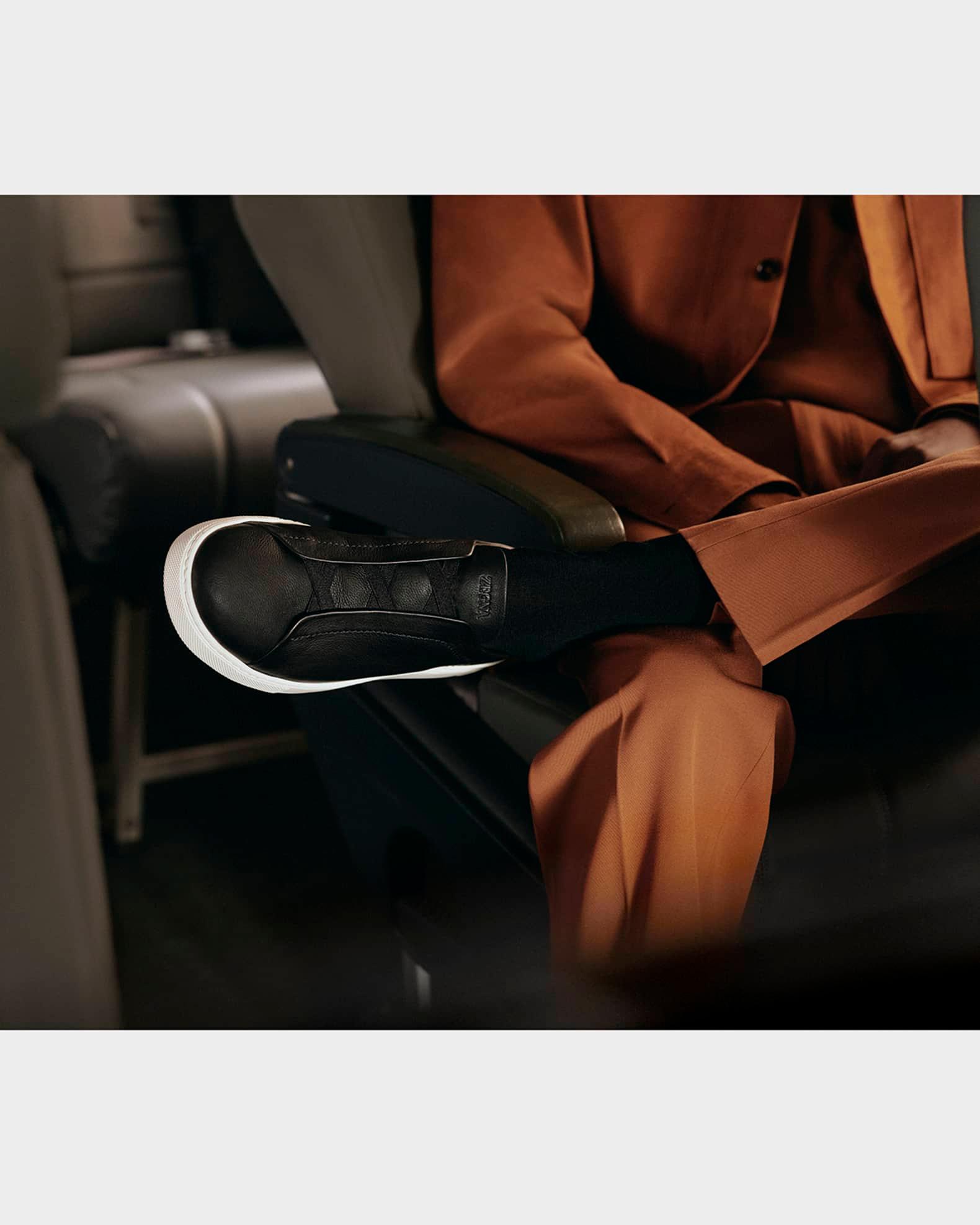 Men's Triple Stitch SECONDSKIN Leather Slip-On Sneakers Product Image