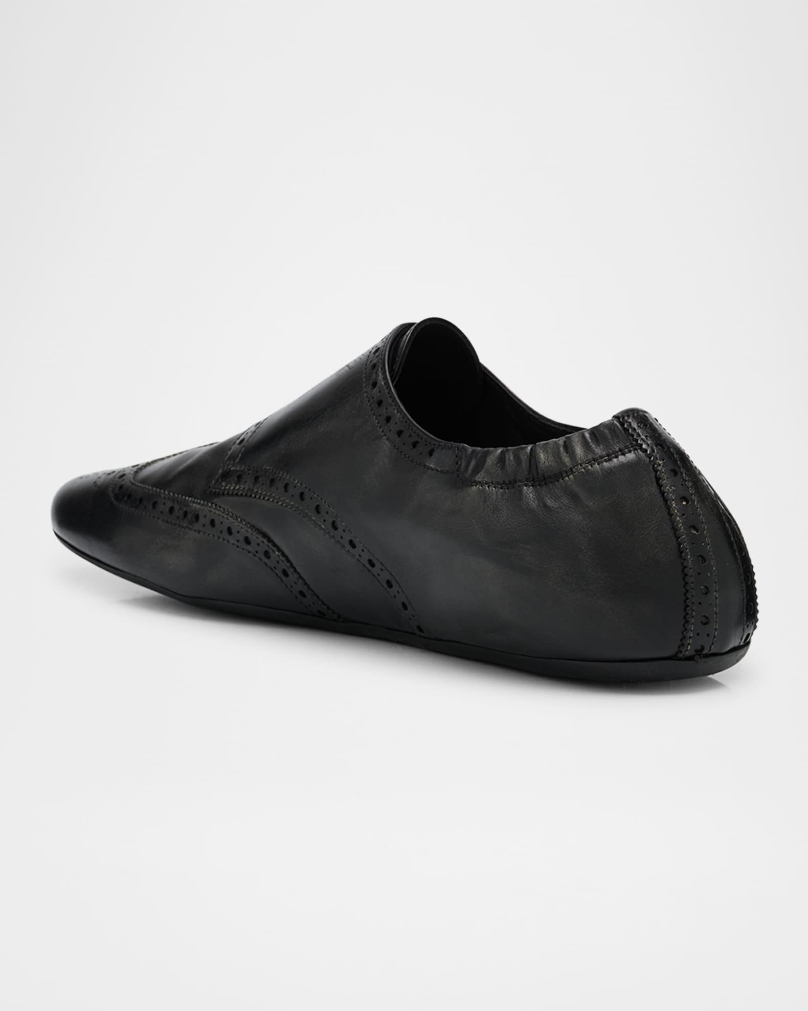 Men's Shuffle Brogue Leather Double-Monk Slip-On Product Image