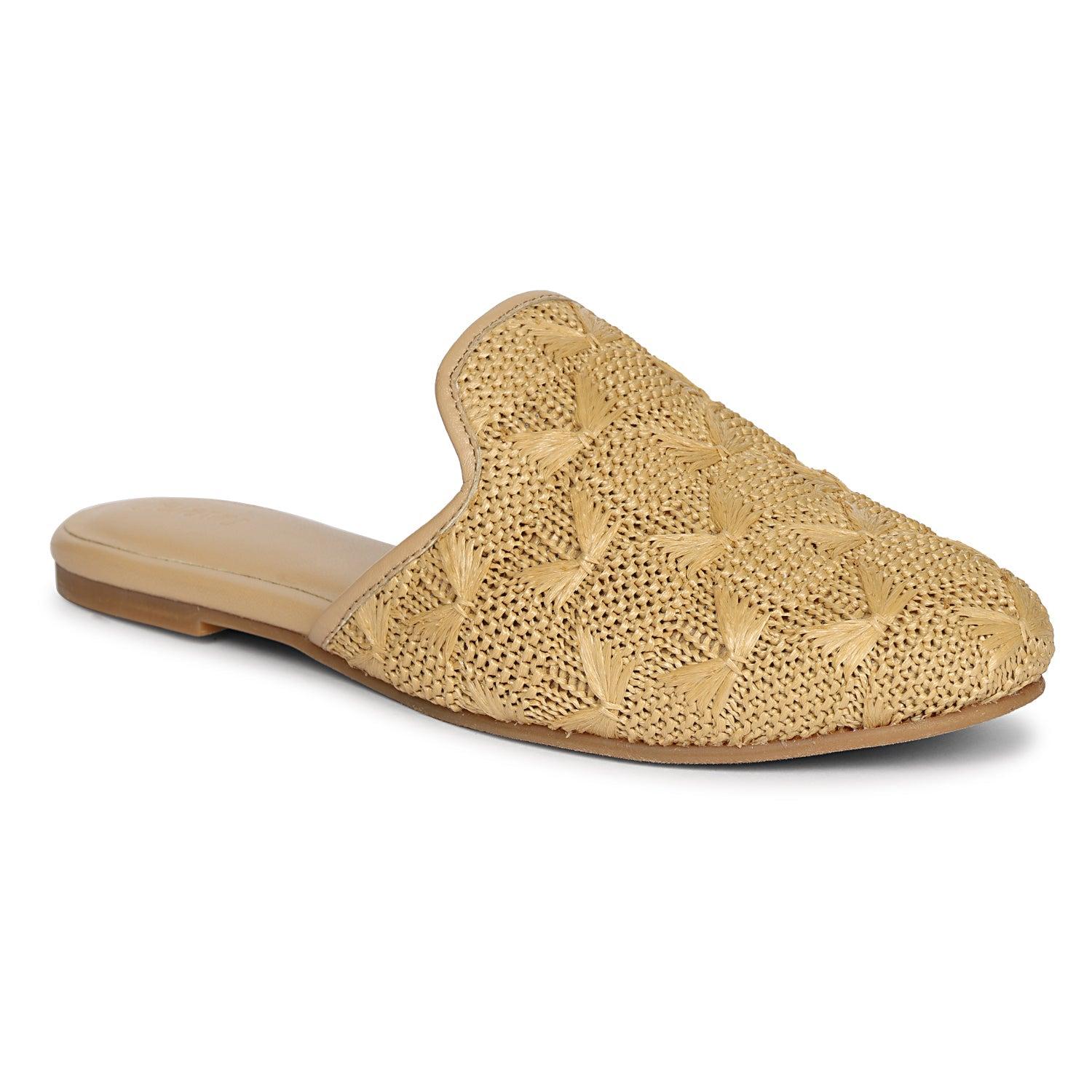 Andrea - Beige Mules Product Image