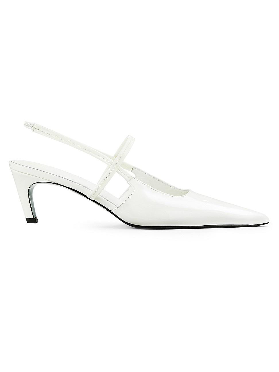 Womens Sharp 50MM Patent Leather Slingback Pumps Product Image