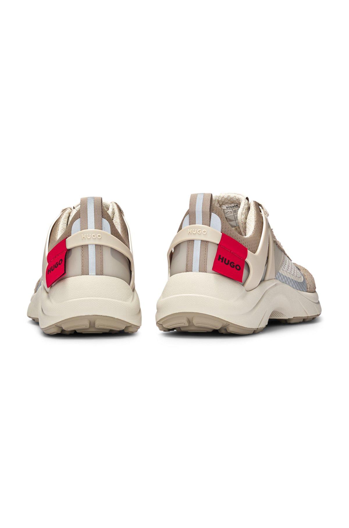 Mixed-material trainers with decorative reflective effects Product Image