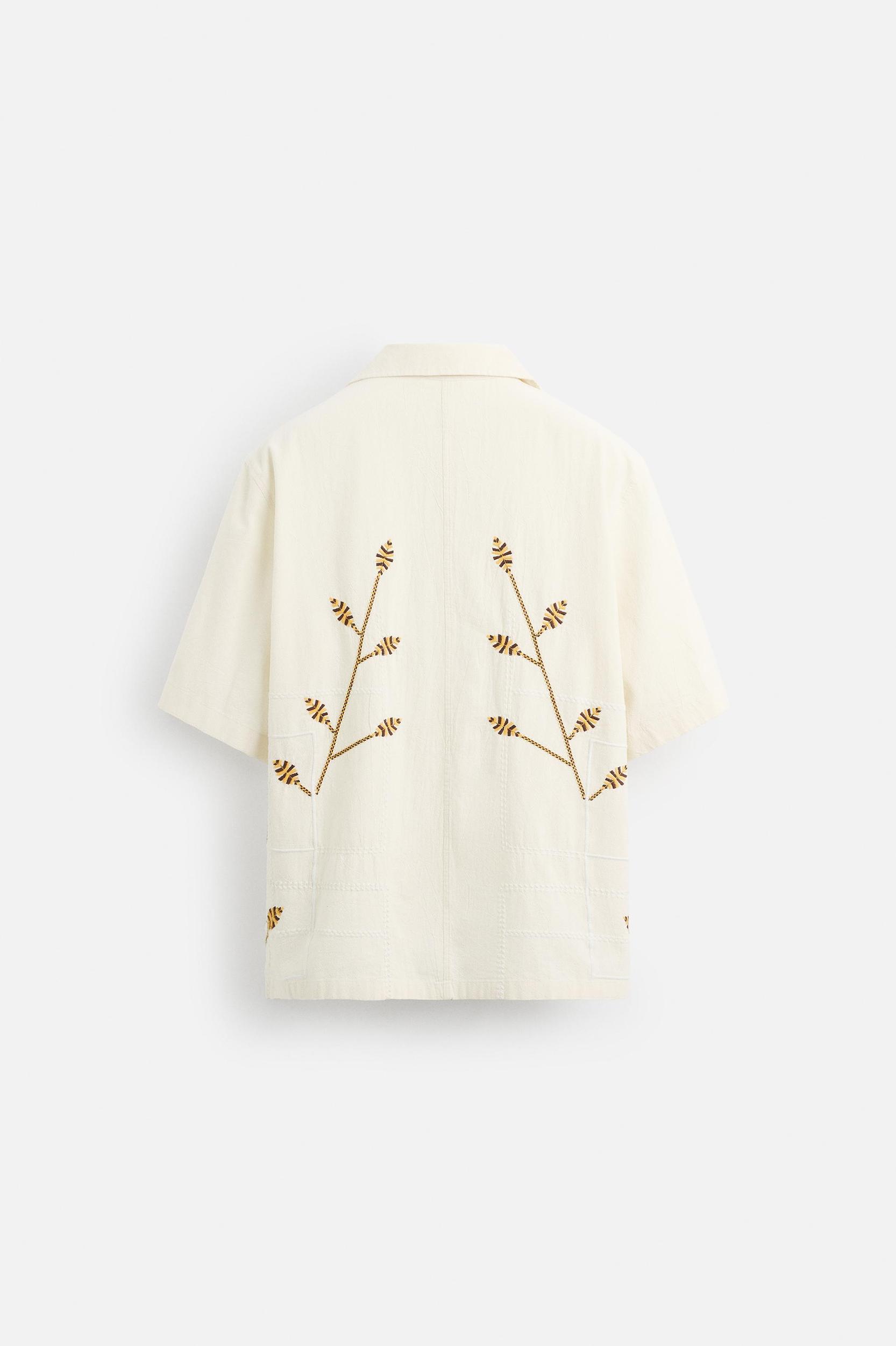 CONTRAST EMBROIDERY SHIRT Product Image