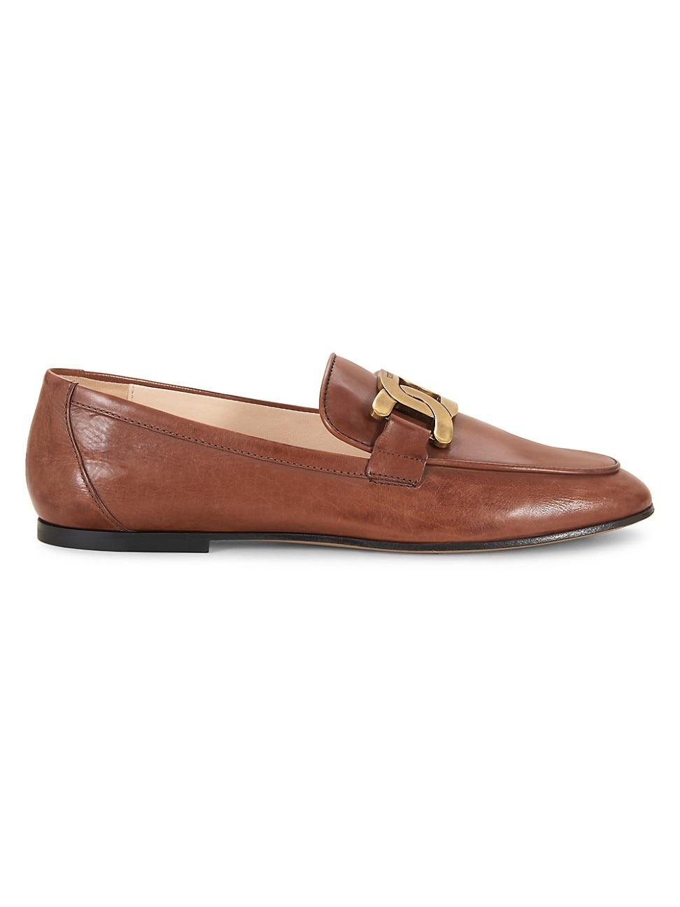 Tods Womens Kate Almond Toe Loafers Product Image