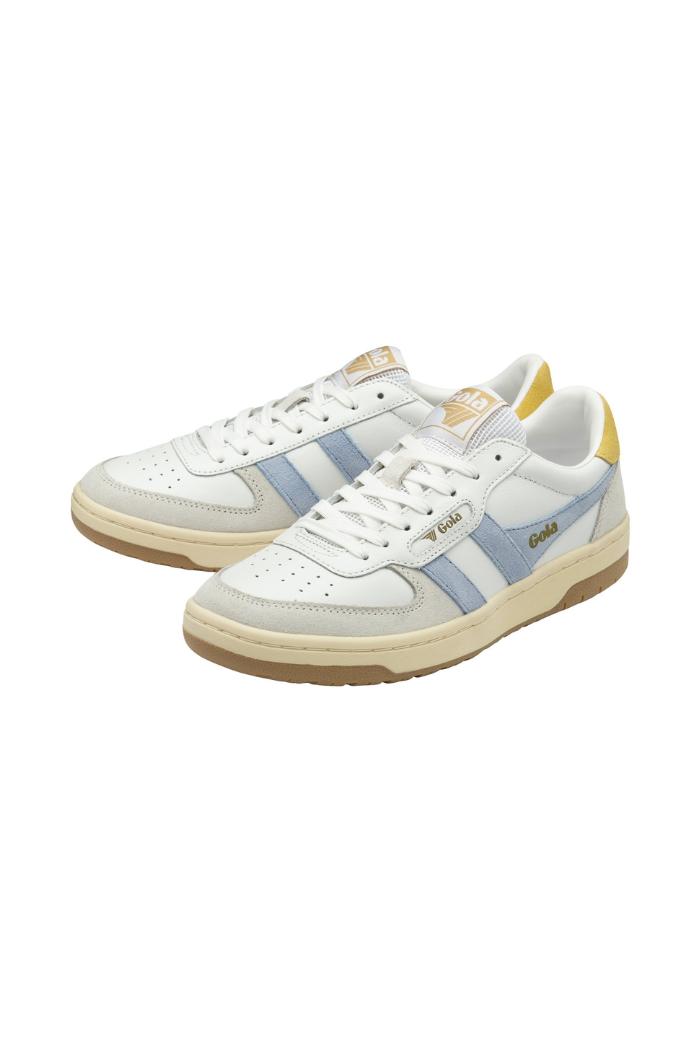 Gola Classics Women's Hawk Sneakers - White/Air/Pollen Product Image