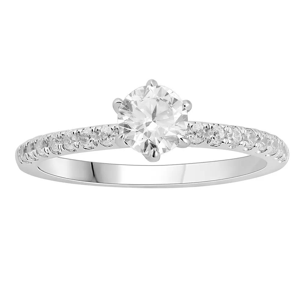 Platinum 3/4 Carat T.W. Diamond Engagement Ring, Women's, Size: 6, White Product Image