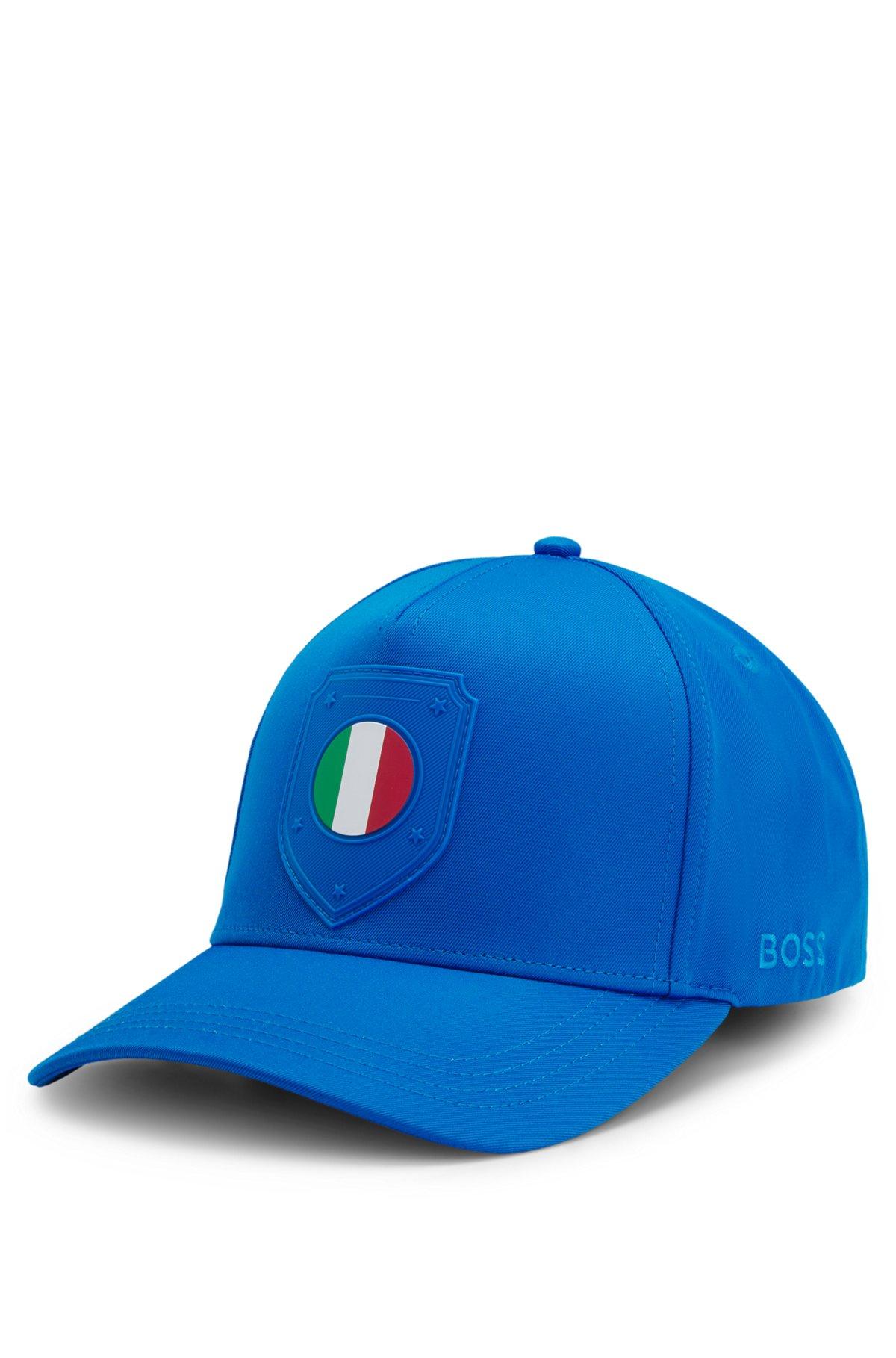 Logo cap in lustrous twill with country-flag badge Product Image