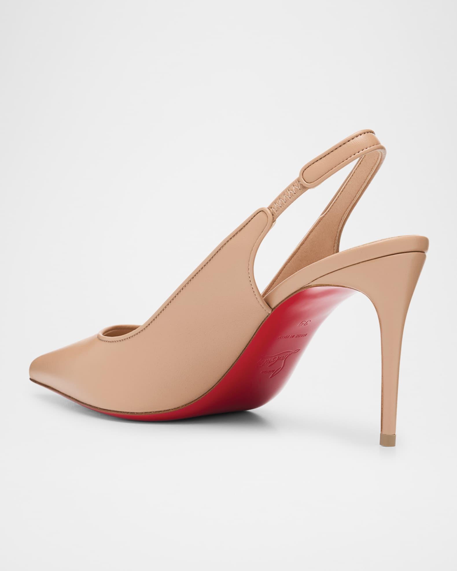 Sporty Kate Leather Red Sole Slingback Pumps Product Image
