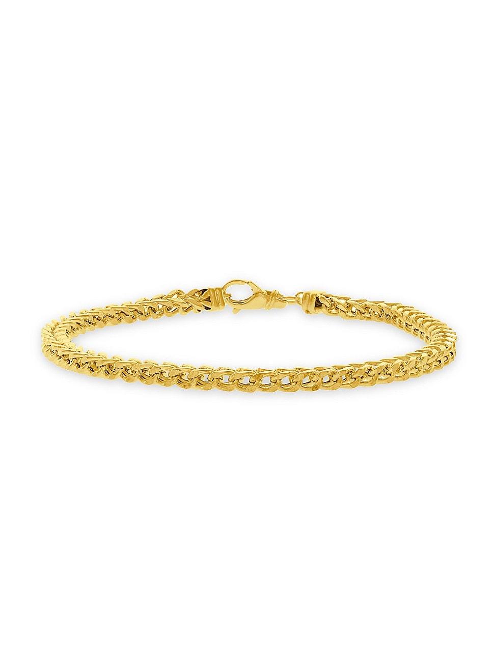 Mens 14K Yellow Gold Chain Bracelet Product Image