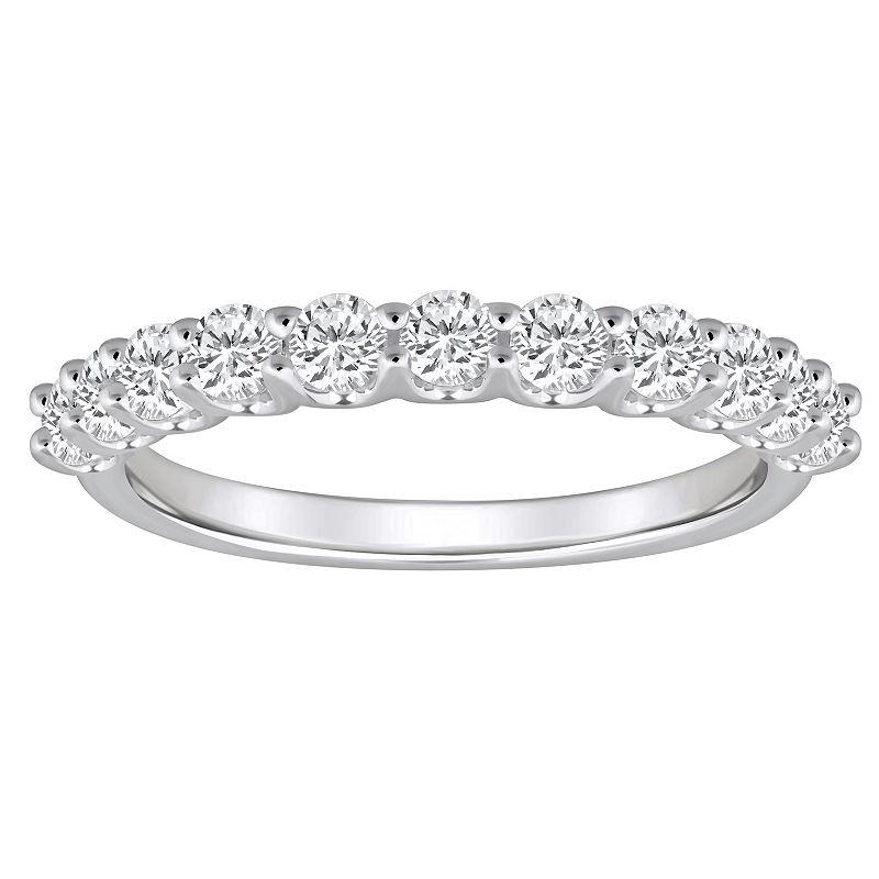 Alyson Layne 14k Gold 3/4 Carat T.W. Diamond 11-Stone Wedding Band, Women's, Size: 7.50, White Product Image