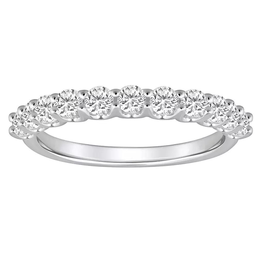 Alyson Layne 14k Gold 3/4 Carat T.W. Diamond 11-Stone Wedding Band, Women's, Size: 7.50, White Product Image