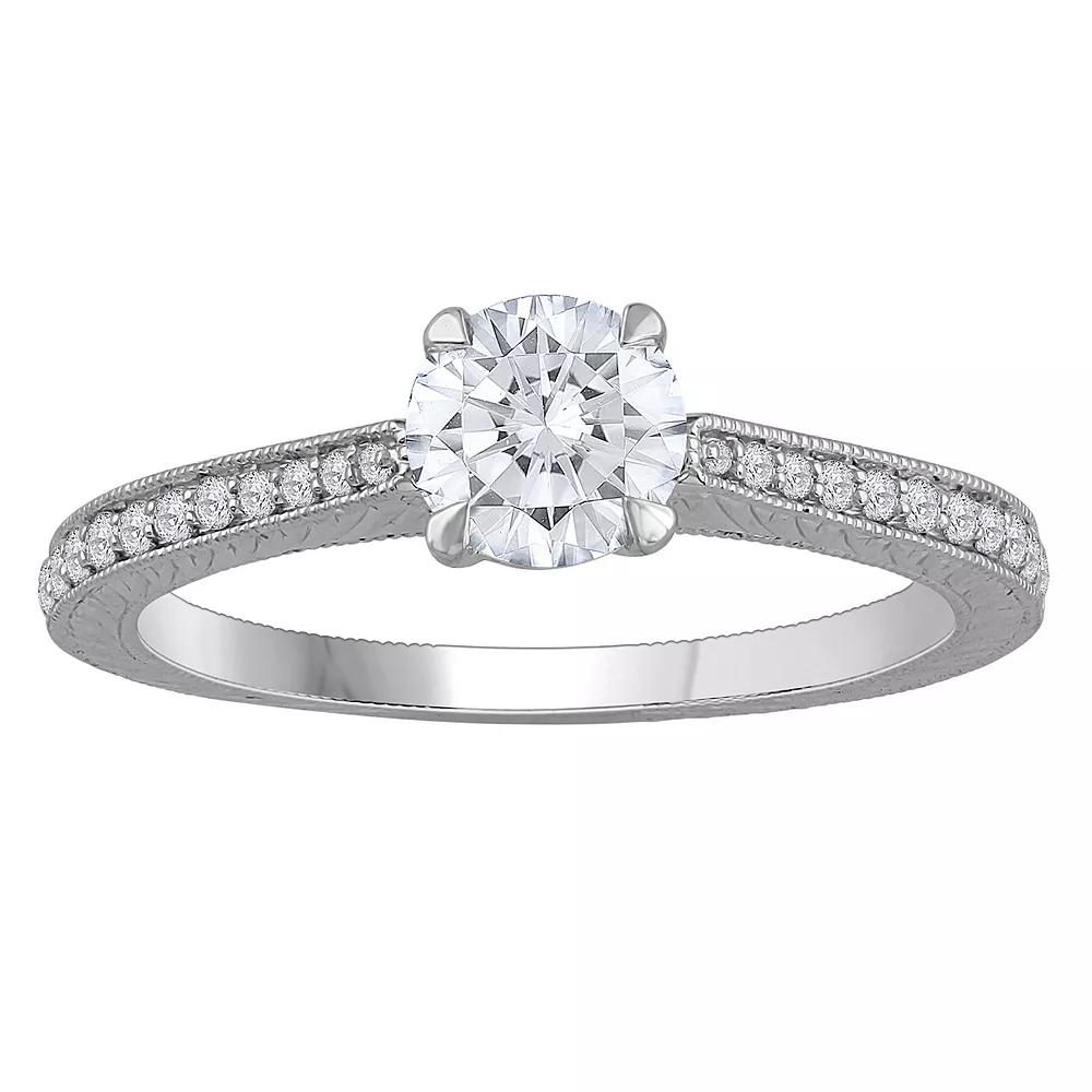 Diamond Medley 14k White Gold 1 1/4 Carat T.W. Lab-Grown Diamond Engagement Ring, Women's, Size: 7, 14k Whgold Product Image
