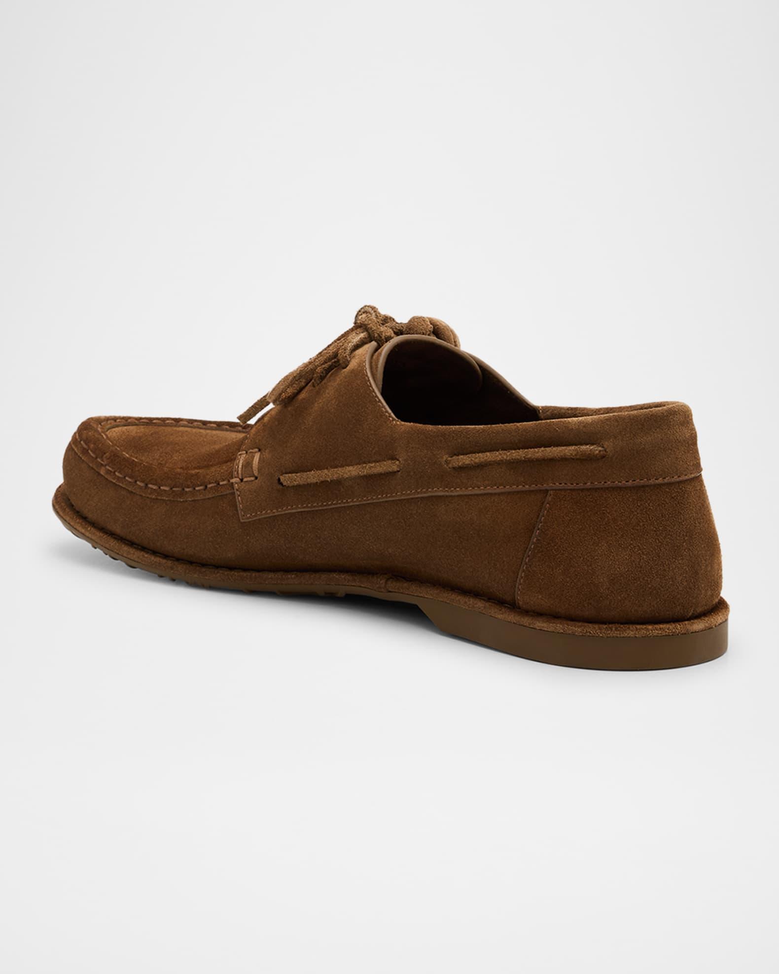 Men's Campo Suede Flamenco-Knot Boat Shoes Product Image