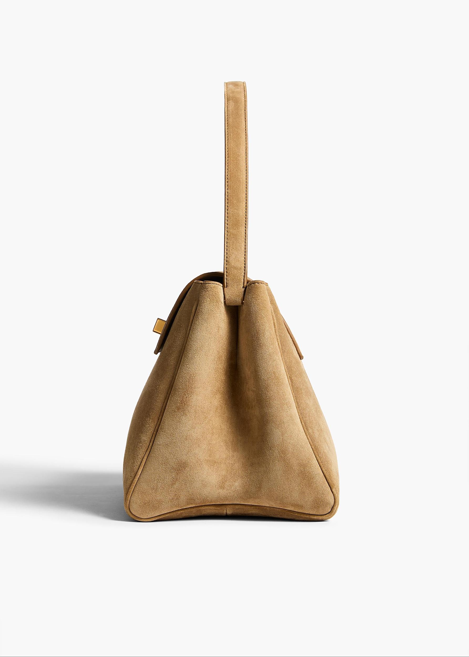 Audrey Top Handle Bag in Mud Suede Product Image