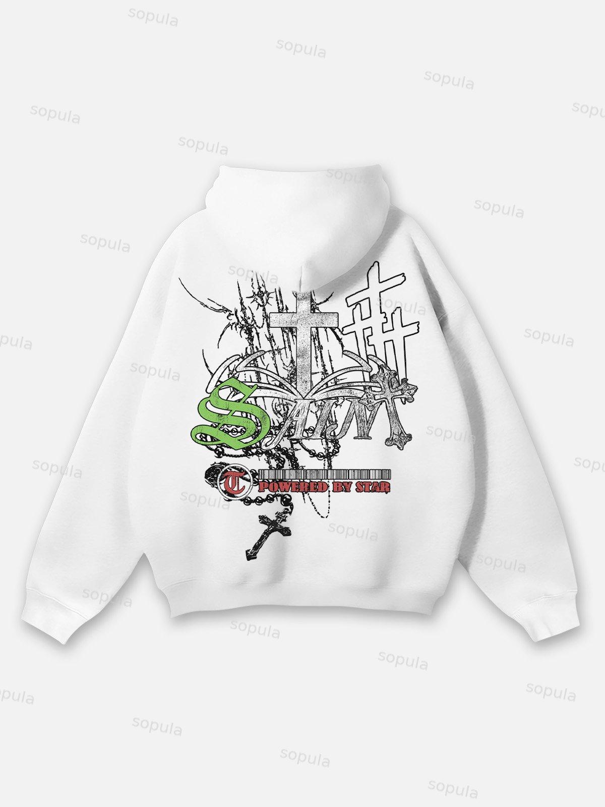 Sopula Saint Maria Retro Graphic Hoodie Product Image