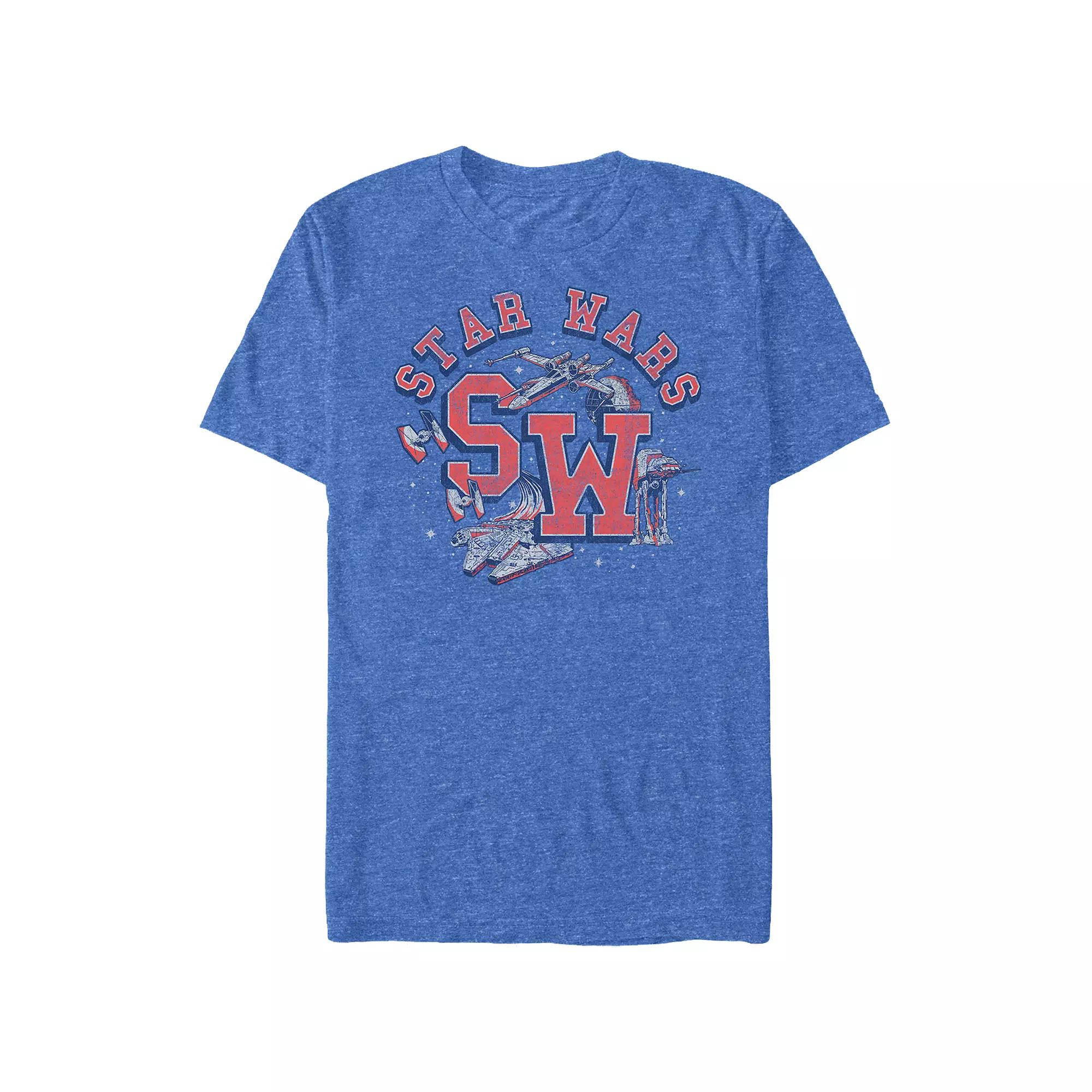 Big & Tall Star Wars Collegiate Poster Graphic Tee, Men's, Size: 3XL Tall, Royal Grey Product Image