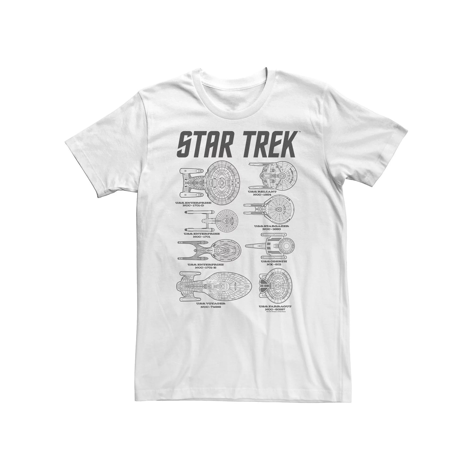 Men's Star Trek Next Generation Ships Of Trek Tee,  Product Image