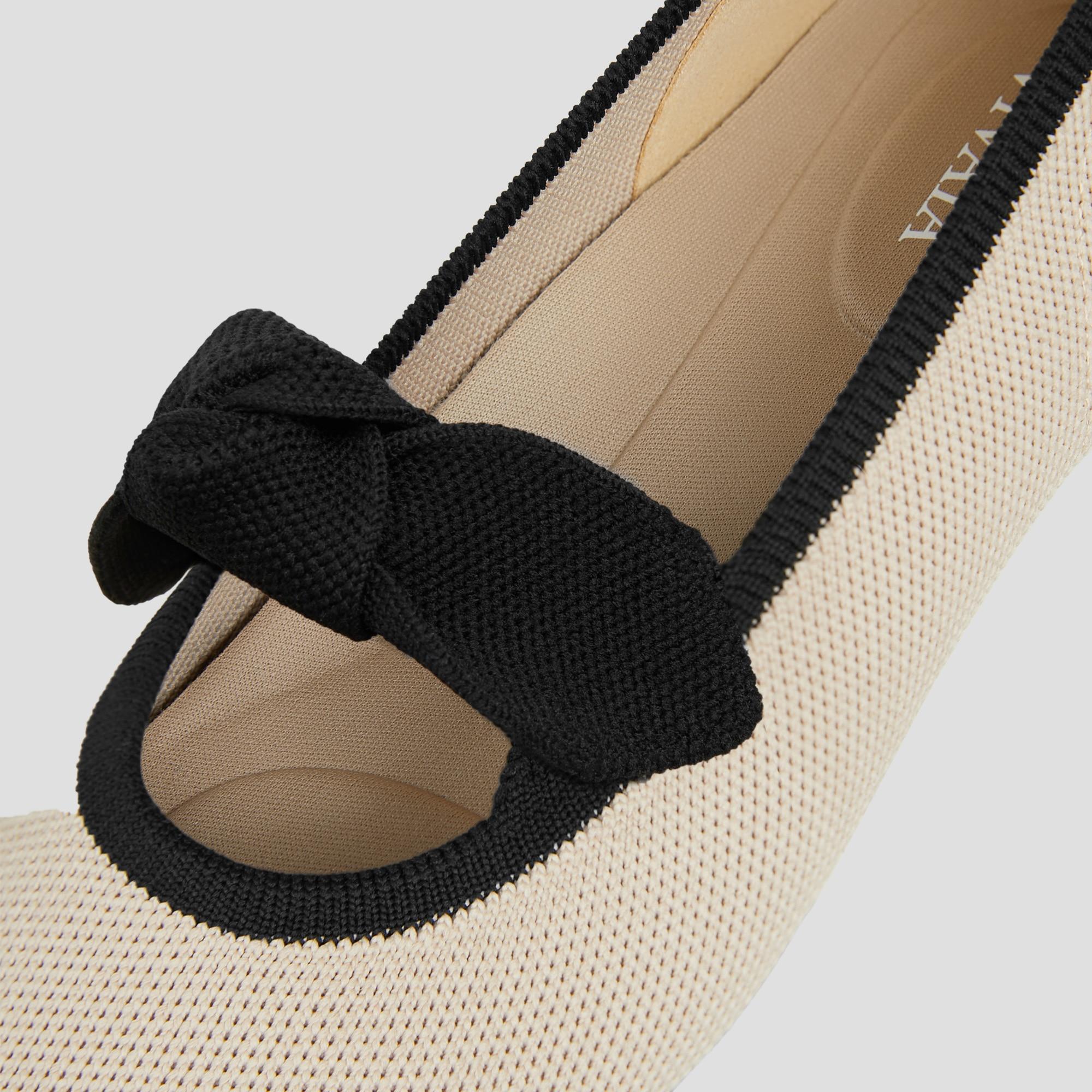 Pointed-Toe Bow Flats (Addriane) Product Image