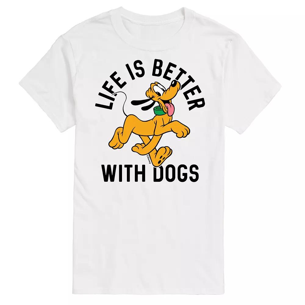 Disney's Men's Life Better With Dogs Graphic Tee,  Product Image