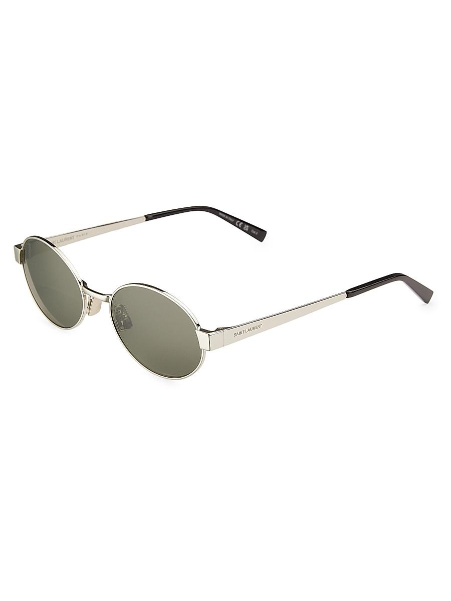 Womens Feminine Fashion Icons 55MM Oval Metal Sunglasses Product Image