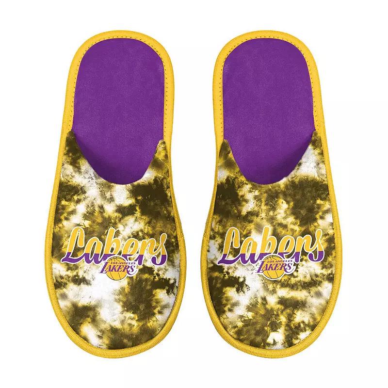 Women's FOCO Los Angeles Lakers Team Scuff Slide Slippers, Size: Large, Yellow Product Image