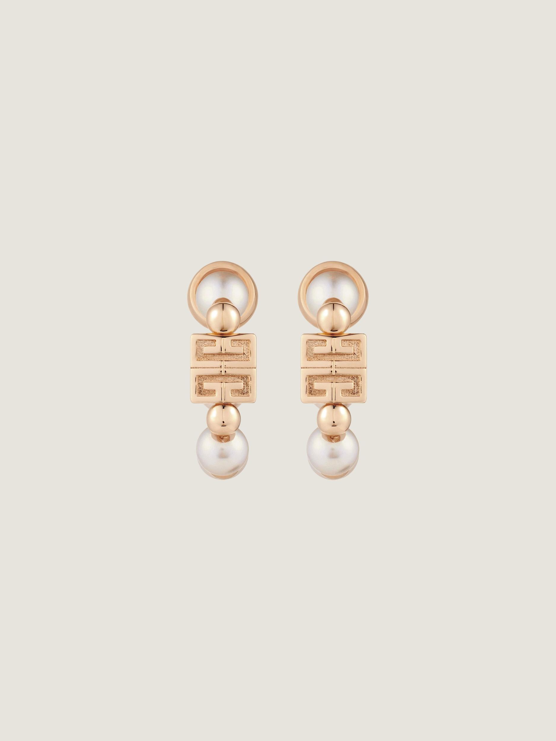 4G earrings in metal with pearls Product Image