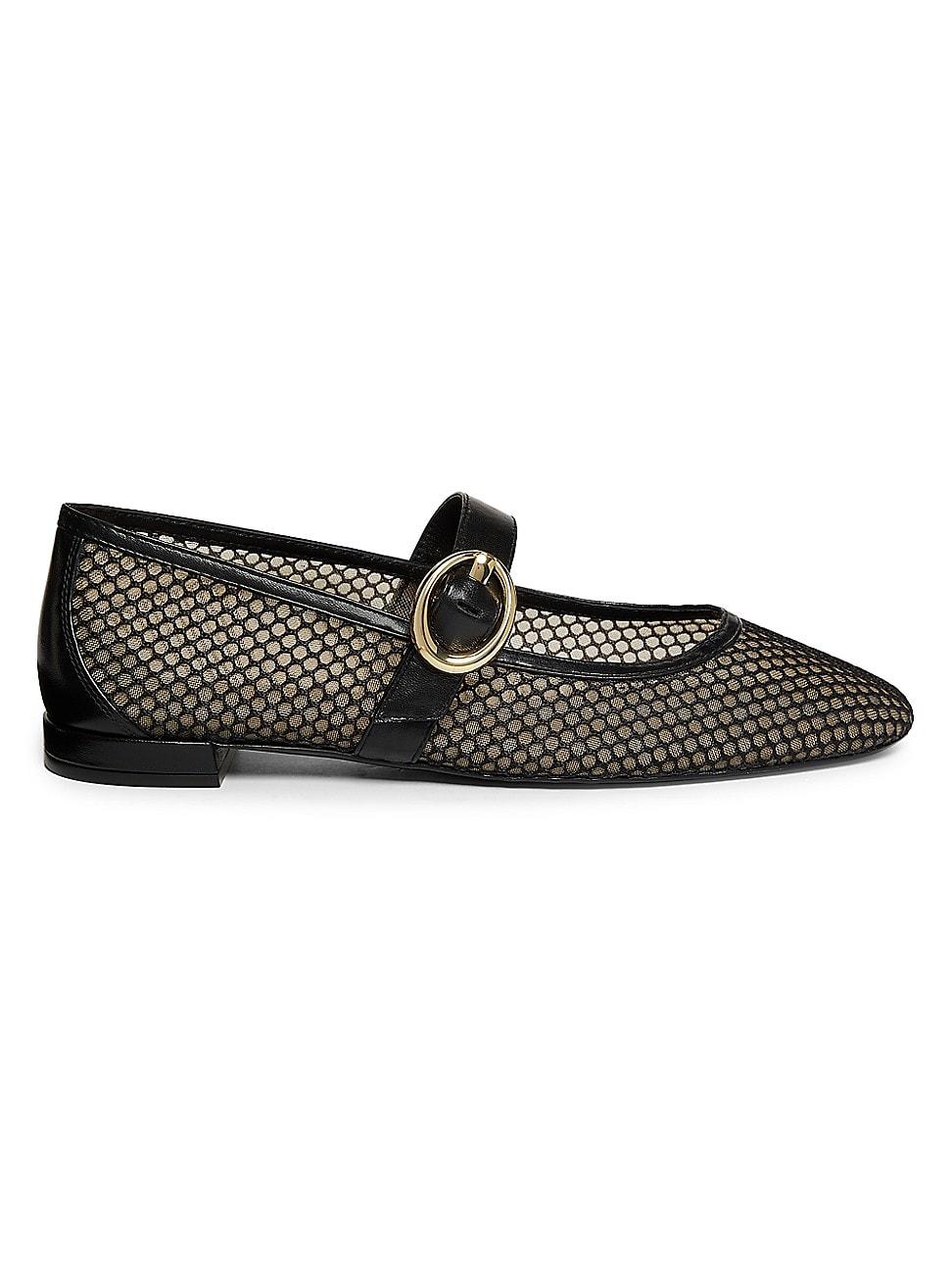 Womens Arabella Mesh & Leather Mary Janes Product Image