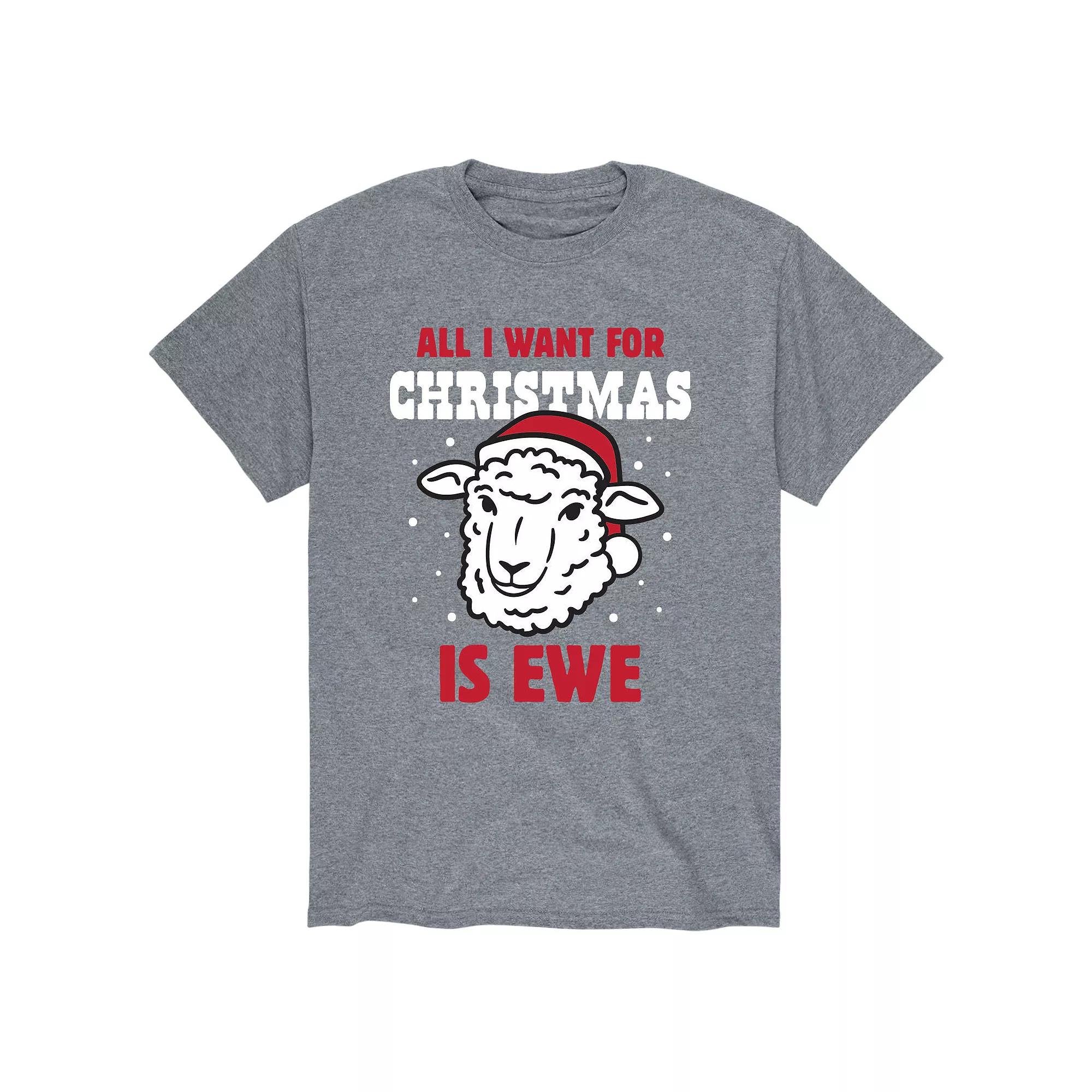 Men's Want For Christmas Is Ewe Tee,  Product Image