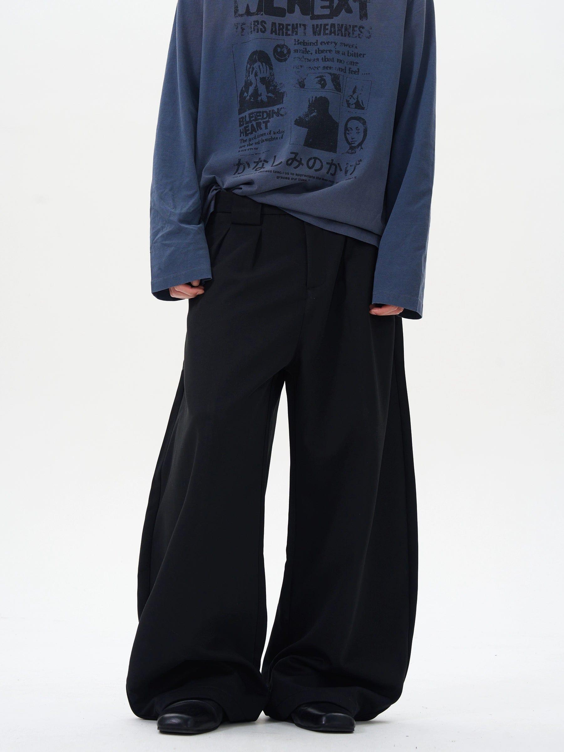 RT No. 12258 BLACK SCIMITAR BAGGY STRAIGHT PANTS Unisex Product Image