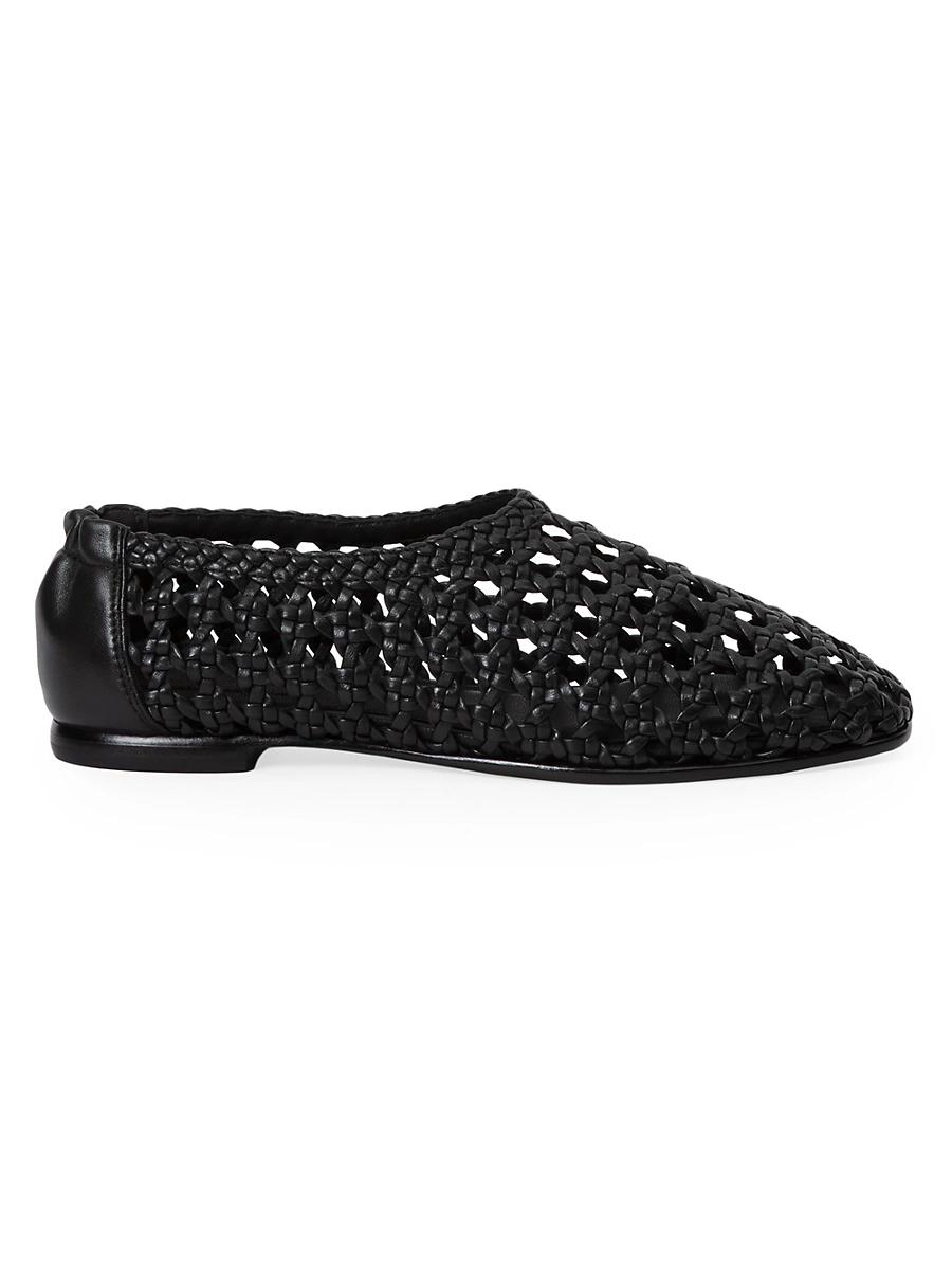 Womens Eden Woven Leather Flats Product Image