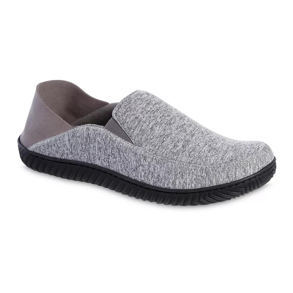 Isotoner Men's Miles Sport Knit Closed Back Slippers - Gray XL Product Image