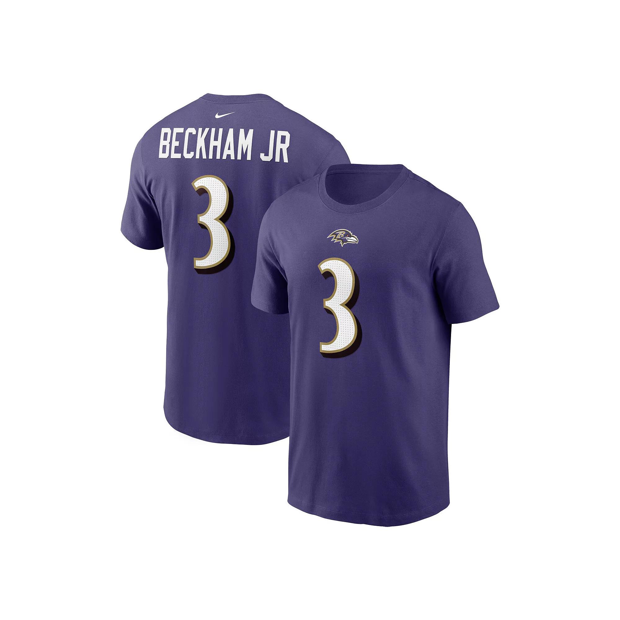 Men's Nike Odell Beckham Jr. Purple Baltimore Ravens Player Name & Number T-Shirt,  Product Image