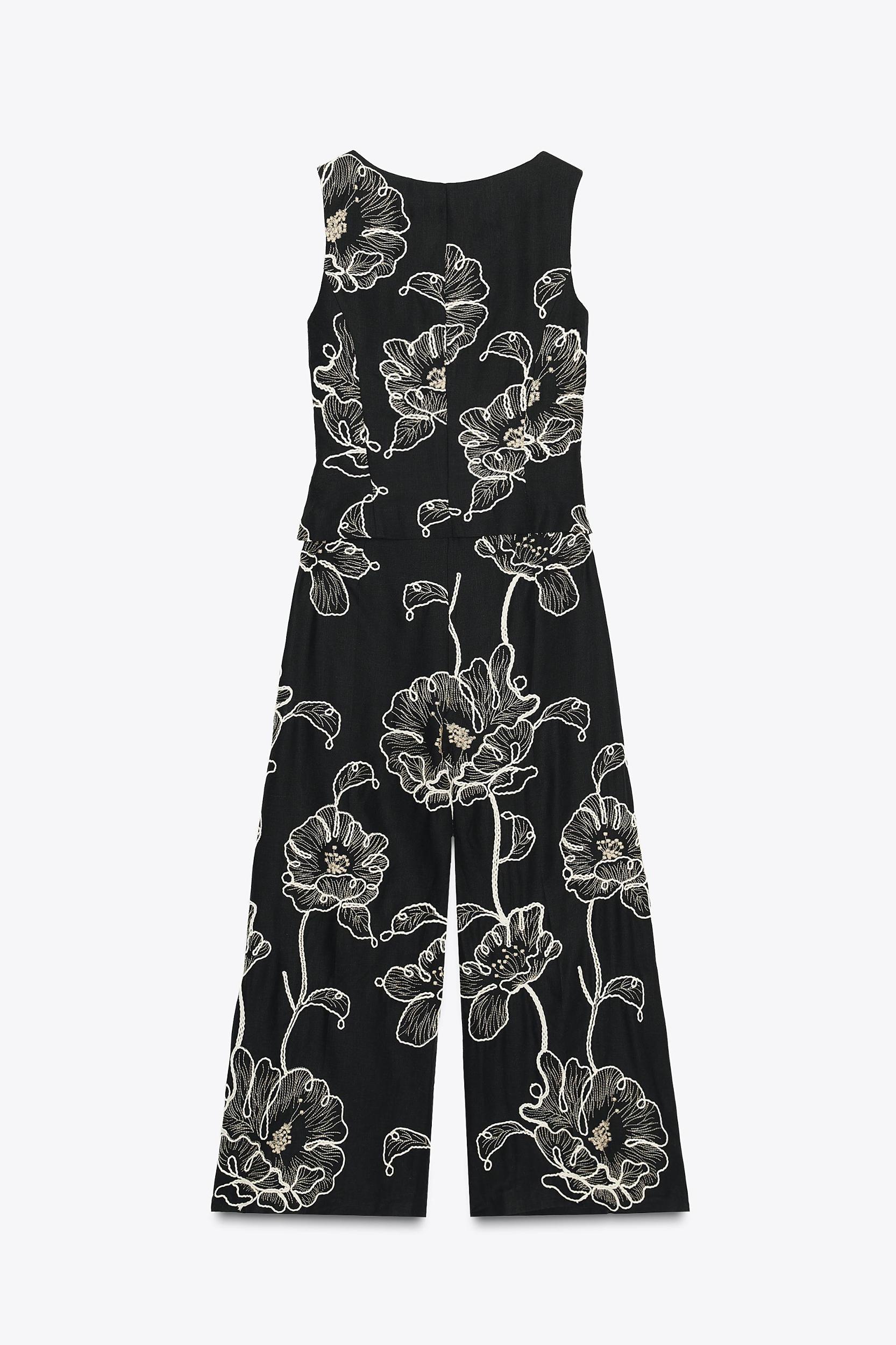 FLORAL EMBROIDERED JUMPSUIT Product Image