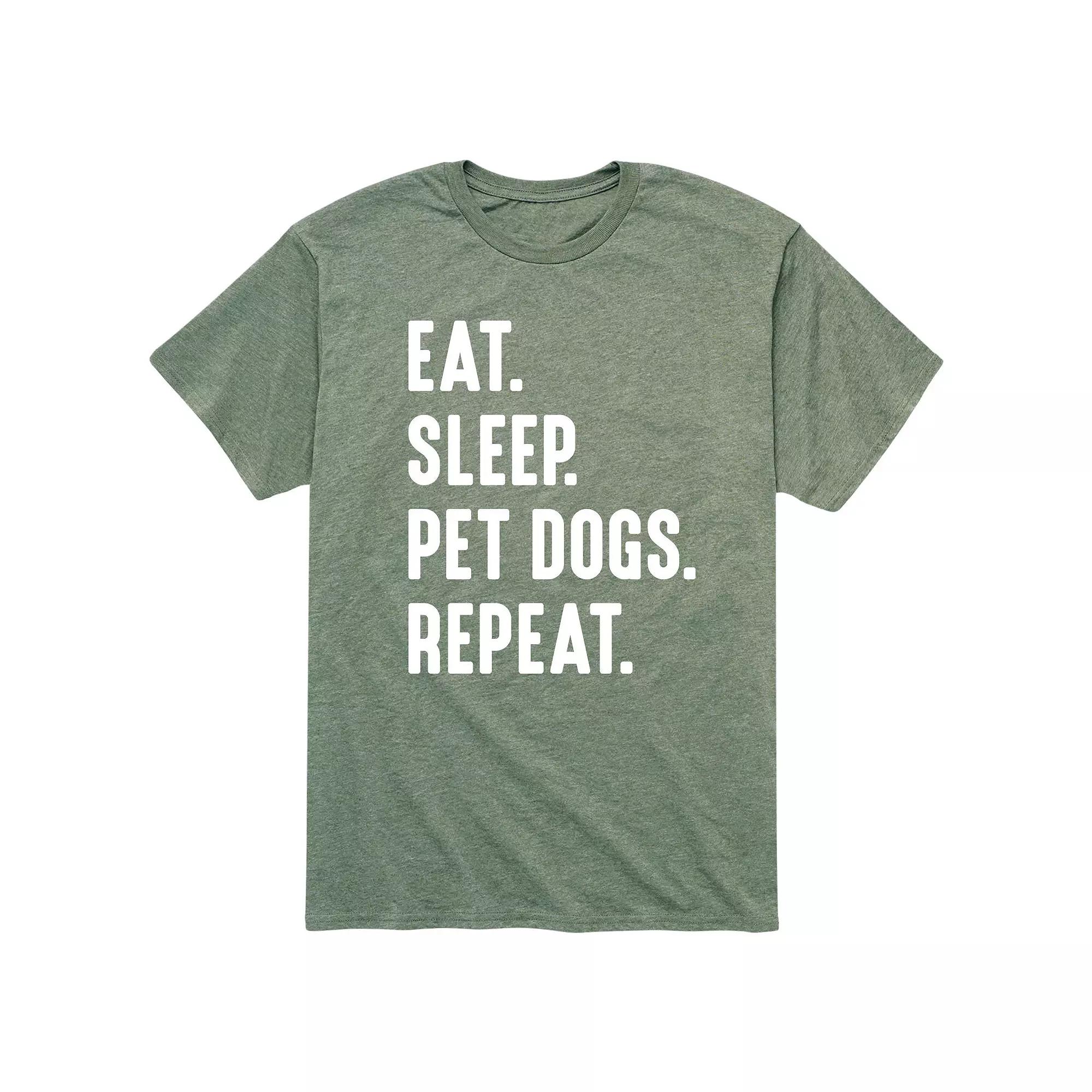 Men's Eat Sleep Pet Dogs Repeat Tee,  Product Image