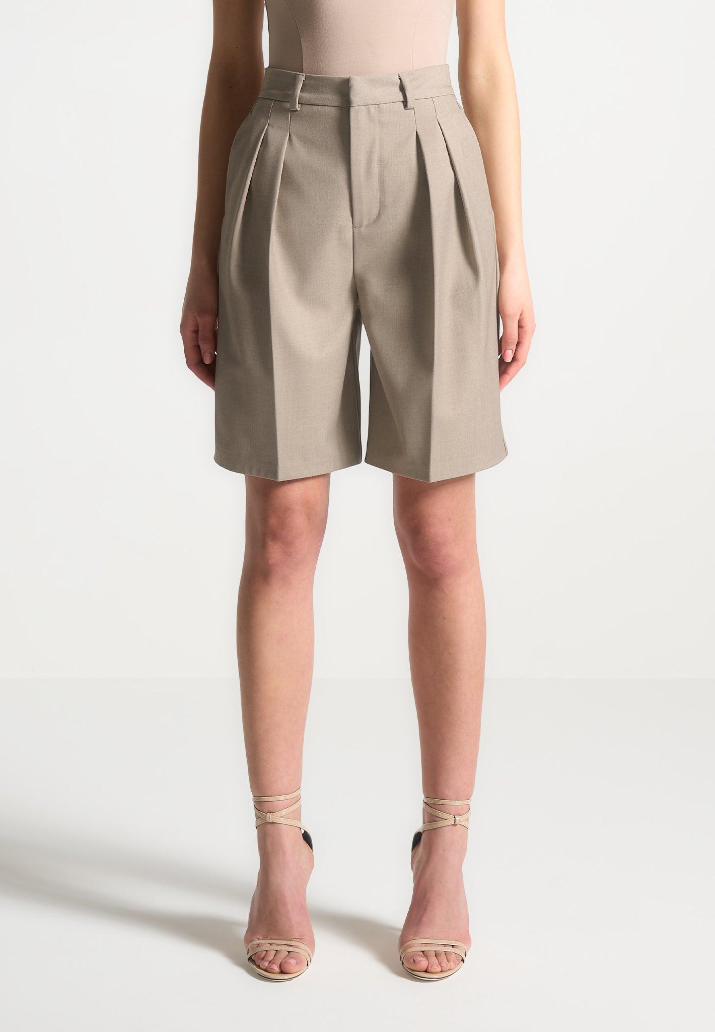 Tailored City Shorts - Taupe Female Product Image