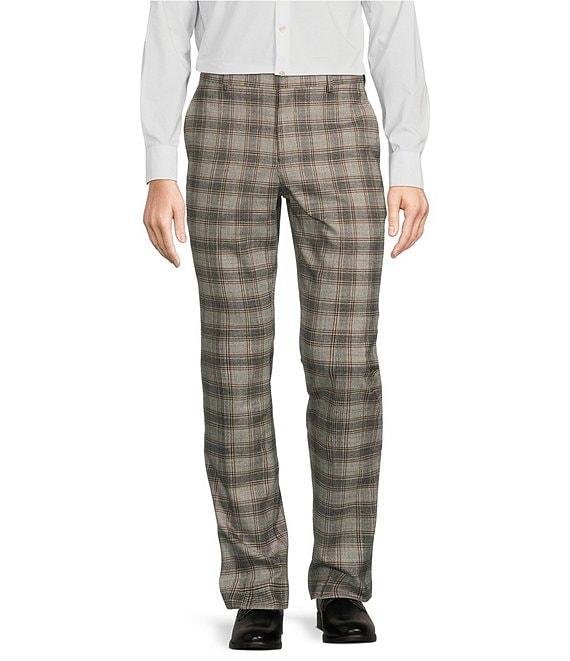 Murano Evan Extra Slim Fit Flat Front Glen Plaid Suit Separates Dress Pants Product Image