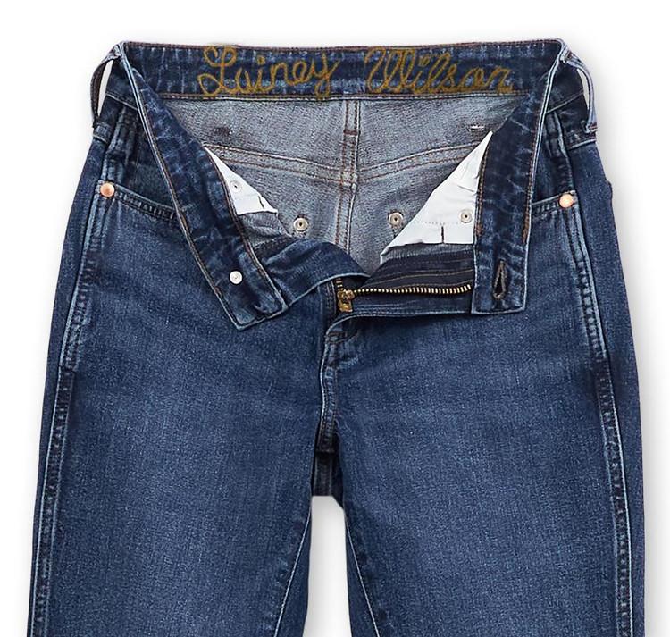 SALE Wrangler® x Lainey Wilson Baskin Blue Boot Hugger Jeans Product Image