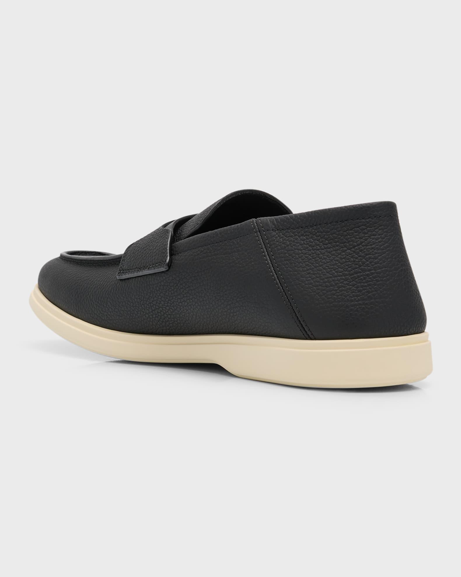 Men's Drame Leather Gancio Penny Loafers Product Image