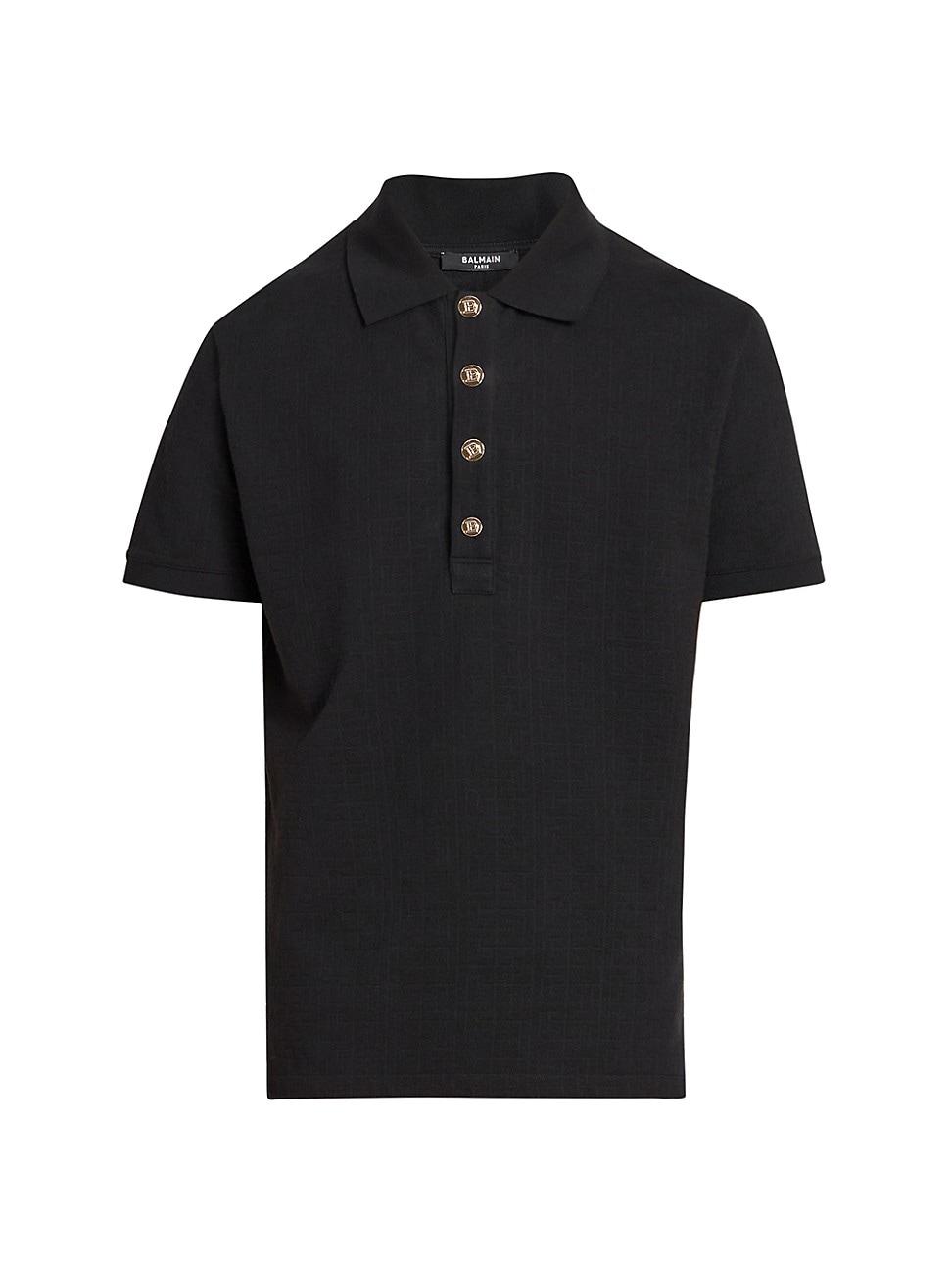 Mens Monogram Pique Polo Shirt Product Image