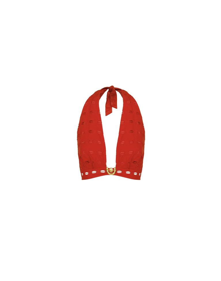 Eyelet Bea Maxi Skirt - Ruby Product Image