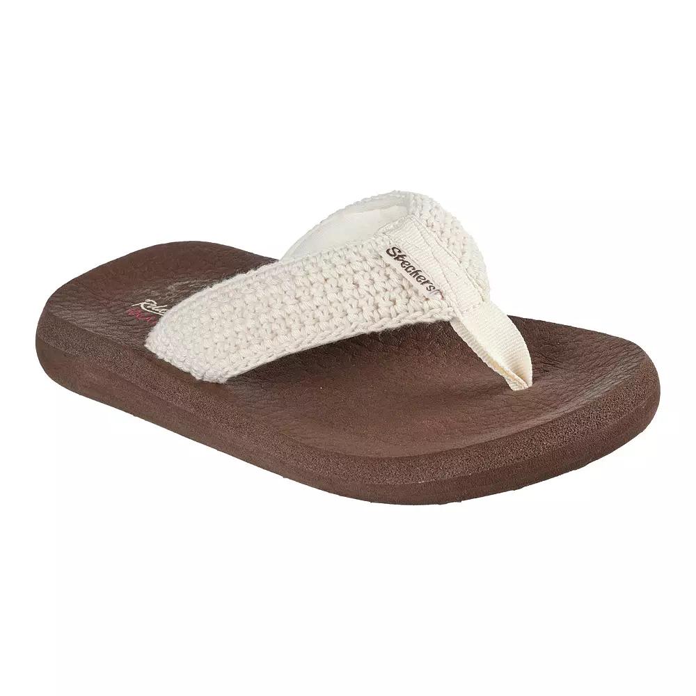 Skechers Relaxed Fit® Cali® Asana Valley Chic! Women's Thong Sandals, Size: 6, Natural Product Image