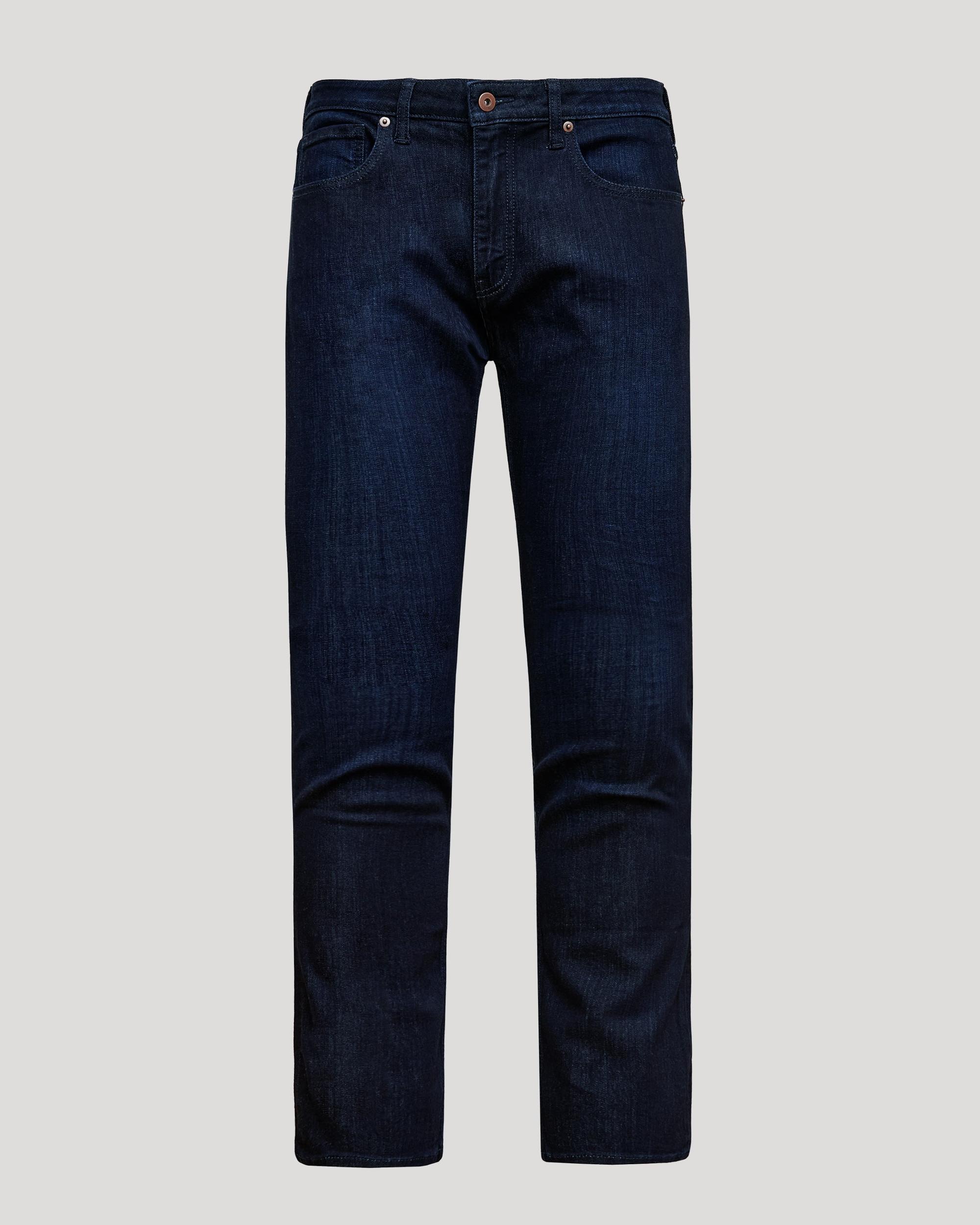 Indigo Wash Straight Comfort Stretch Jeans Product Image