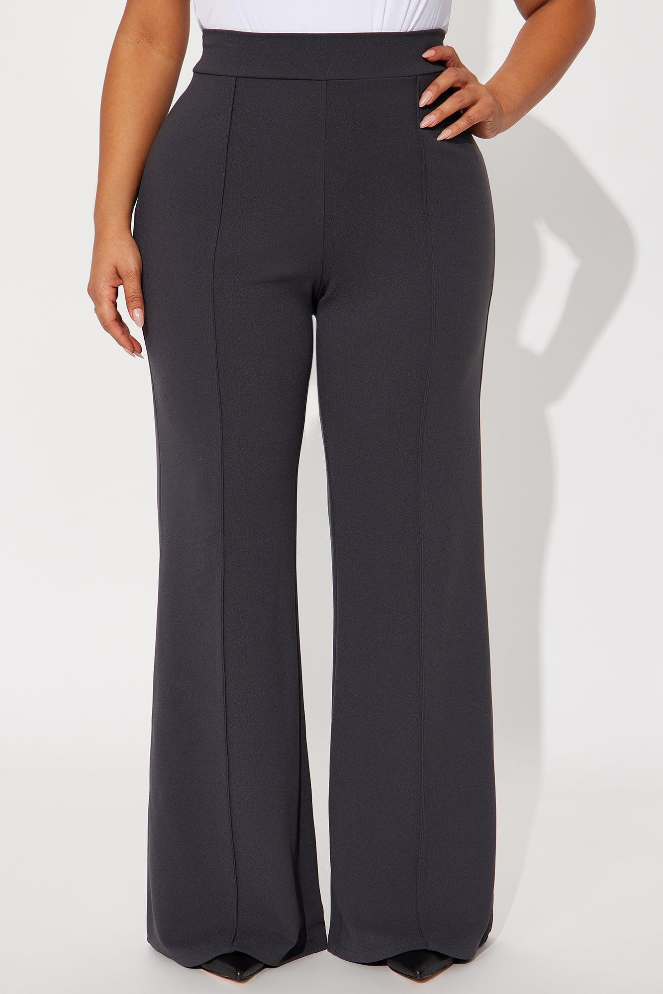 Victoria High Waisted Dress Pants - Charcoal Female Product Image