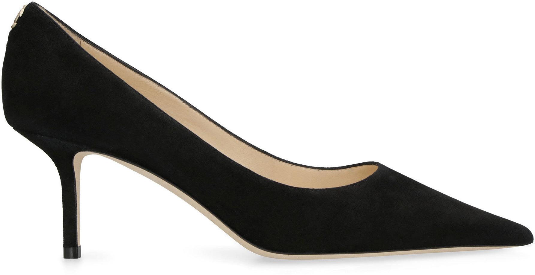 JIMMY CHOO Dark Brown Suede Pumps In Black Product Image