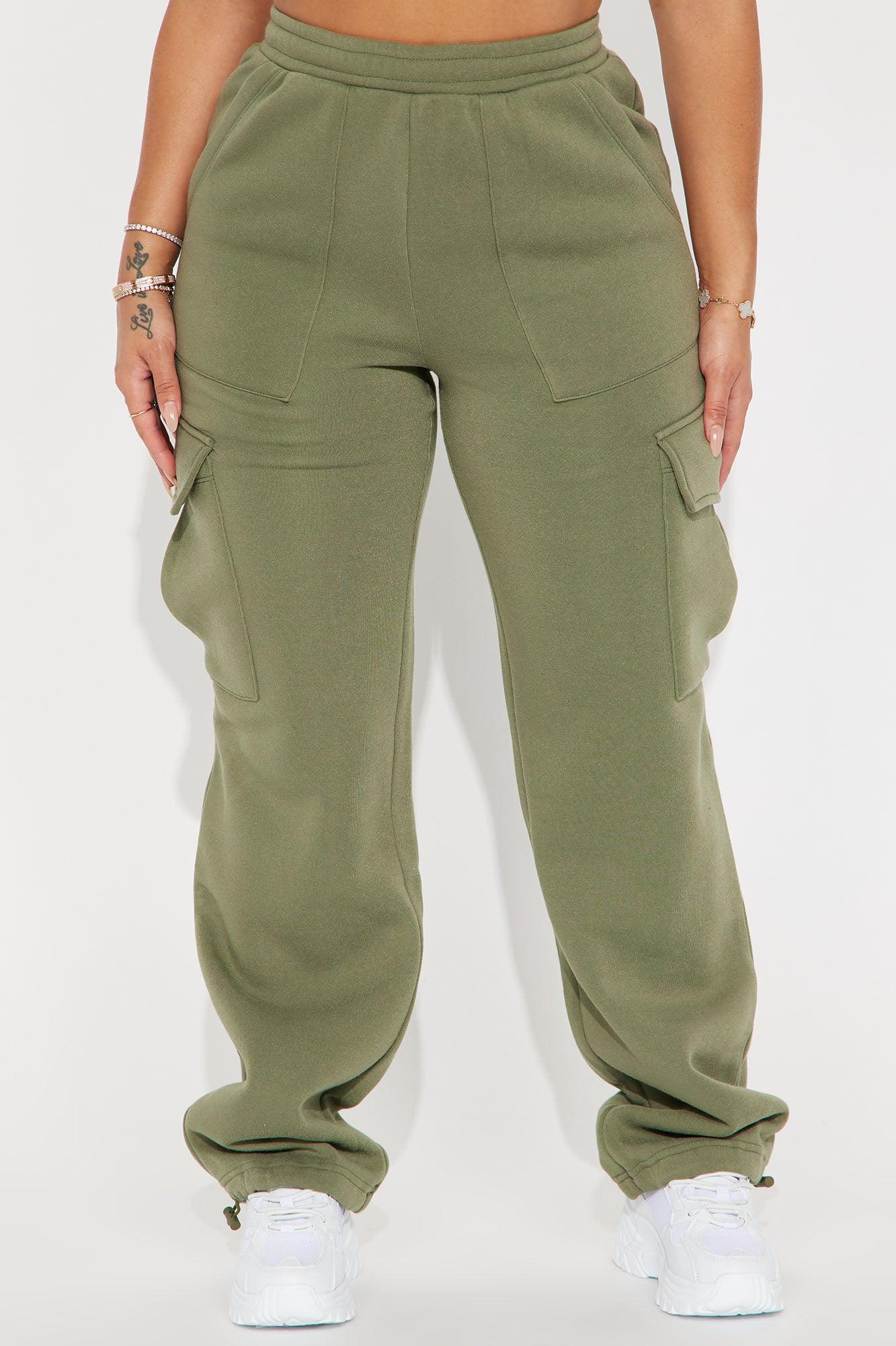 Tessa Fleece Lounge Jogger - Olive Product Image