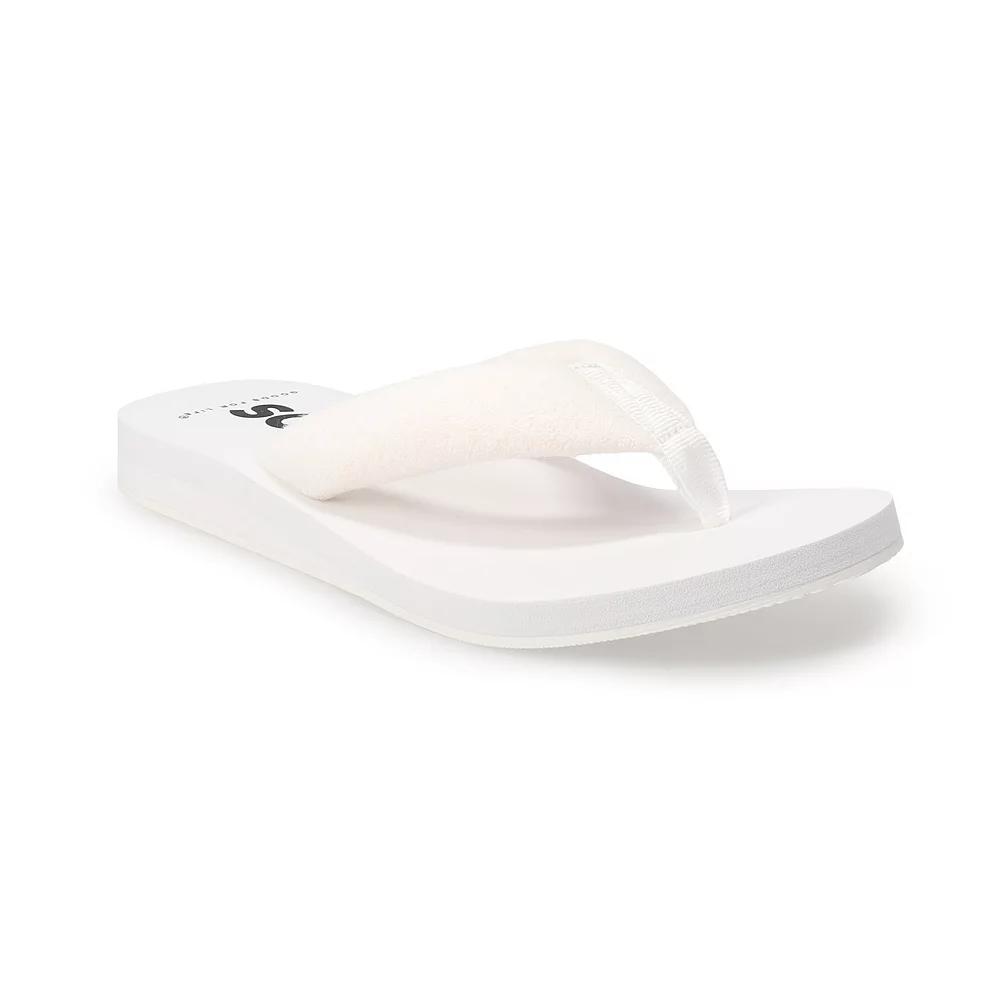 SO® Bloomfield Women's Thong Sandals, Size: 6, White Product Image