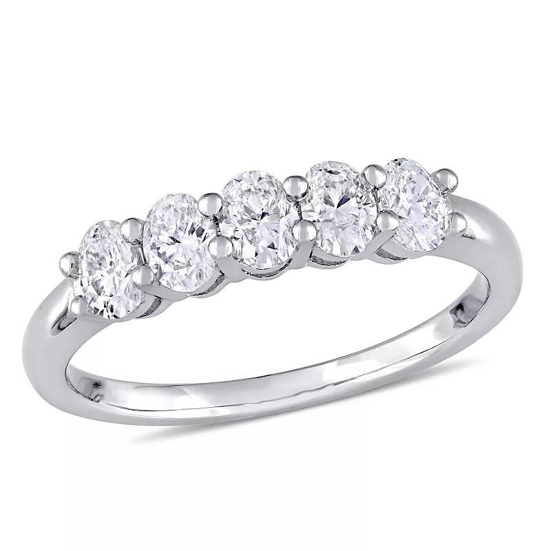Stella Grace 14k White Gold 1 Carat T.W. Diamond 5-Stone Ring, Women's, Size: 6, 14k Whgold Product Image
