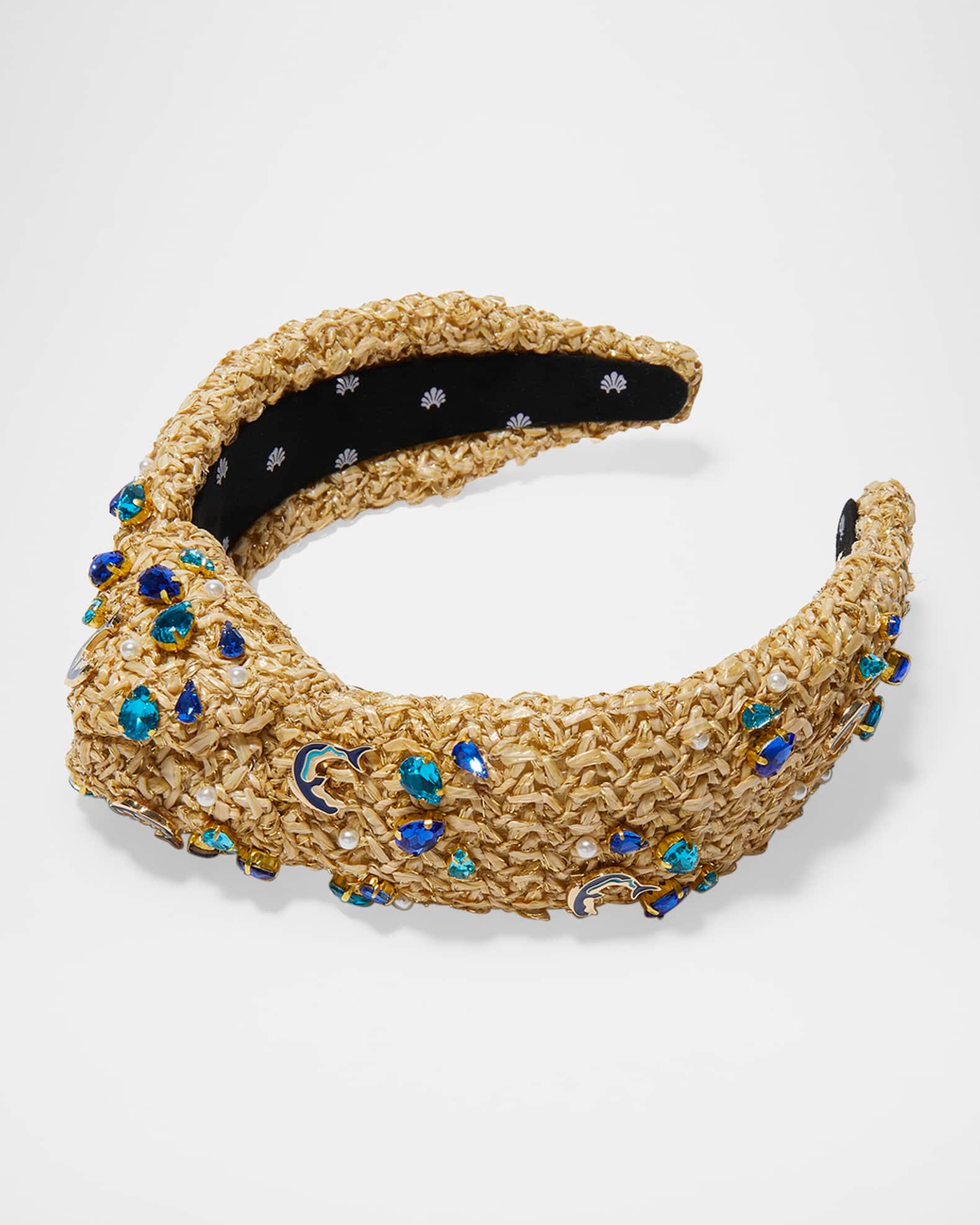 Knotted Raffia Dolphin Embellished Headband Product Image